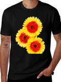 Floral Print Crew Neck Tee