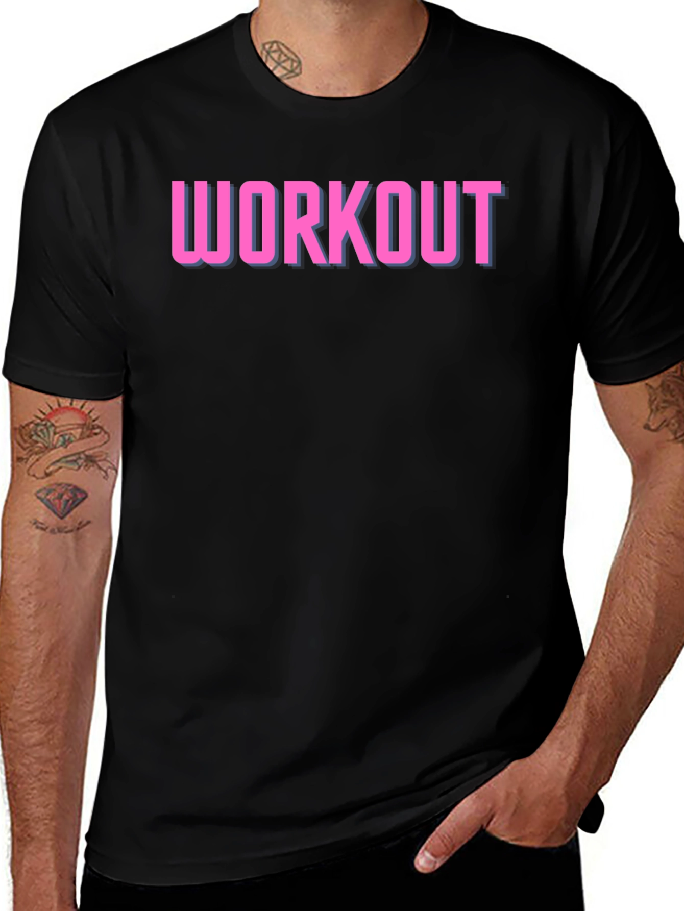 Workout Graphic Tee - Black Gym Shirt