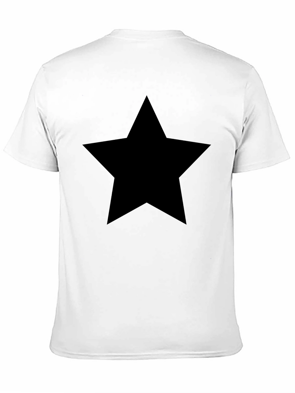 Bold Star Graphic Tee - Black Cotton T-Shirt