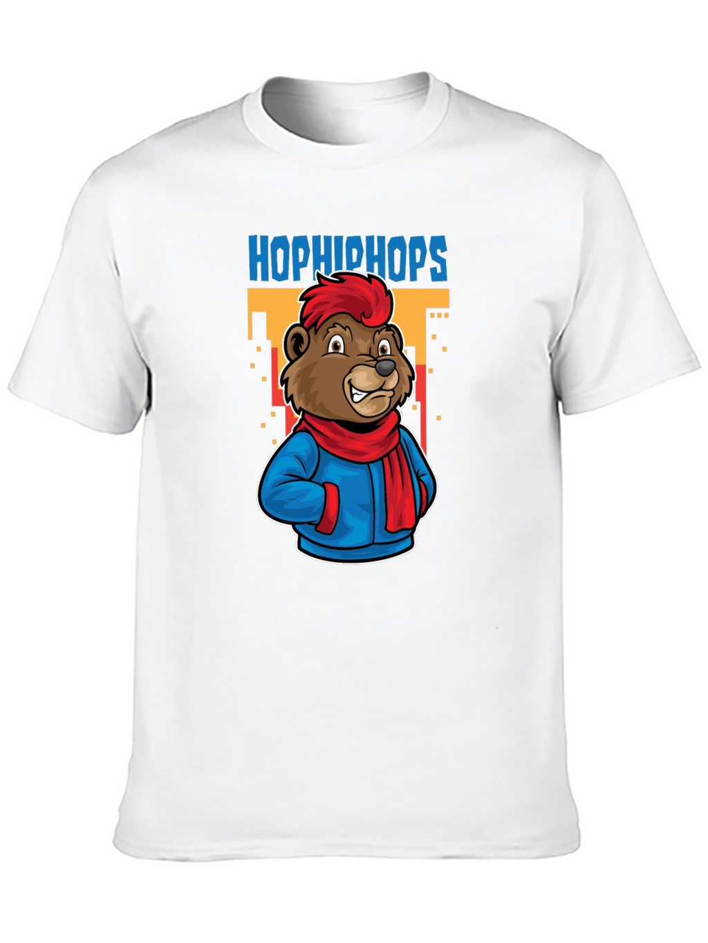 Hop Hip Hops Bear T-Shirt - Urban Cartoon Style