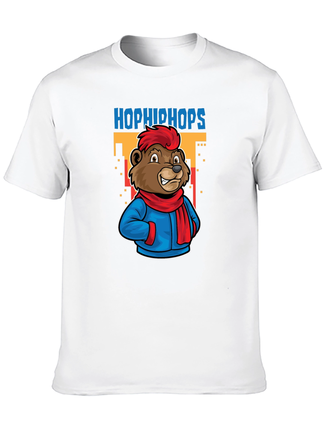 Hop Hip Hops Bear T-Shirt - Urban Cartoon Style
