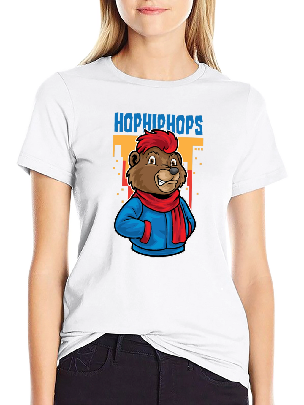 Hop Hip Hops Bear T-Shirt - Urban Cartoon Style