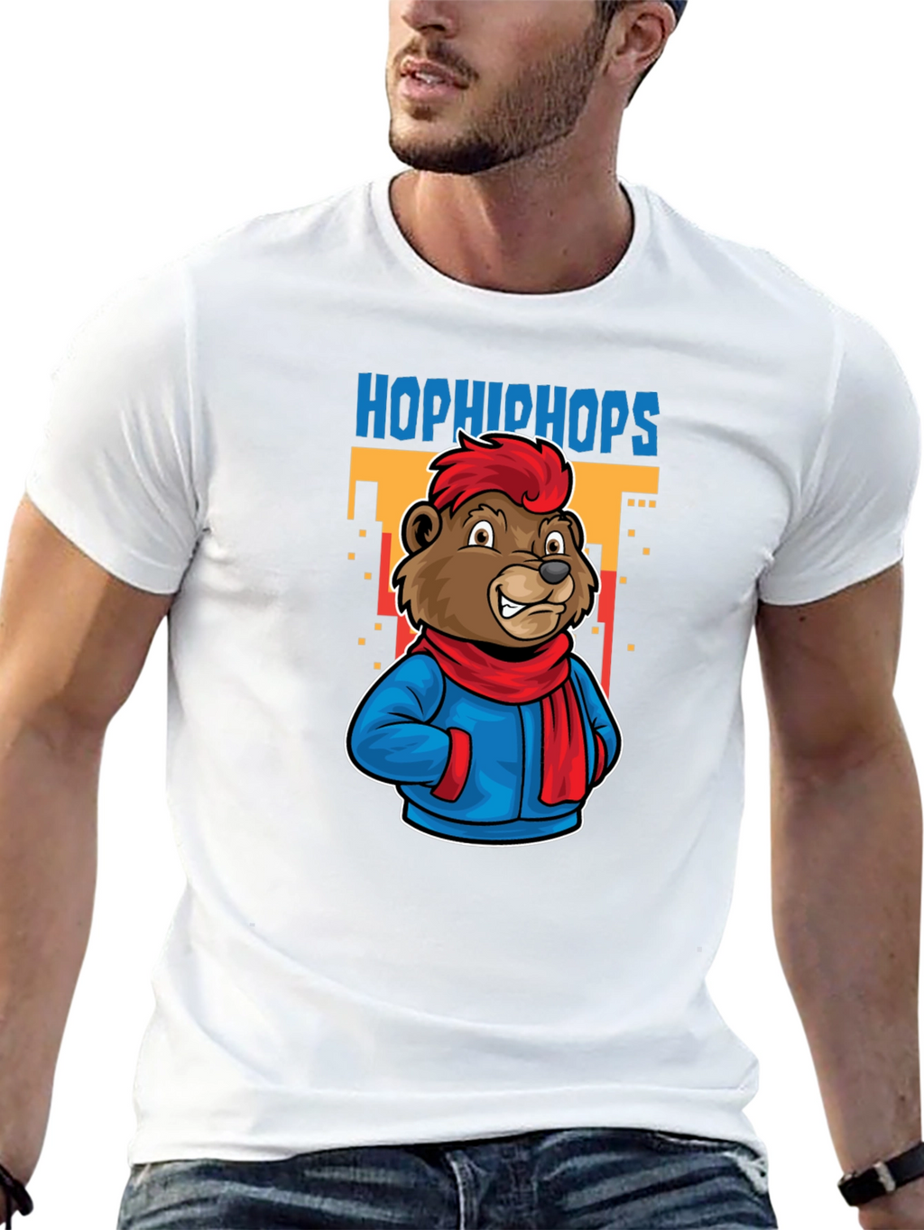 Hop Hip Hops Bear T-Shirt - Urban Cartoon Style