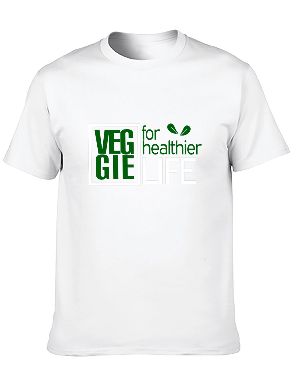 Veggie for Healthier Life Black T-Shirt