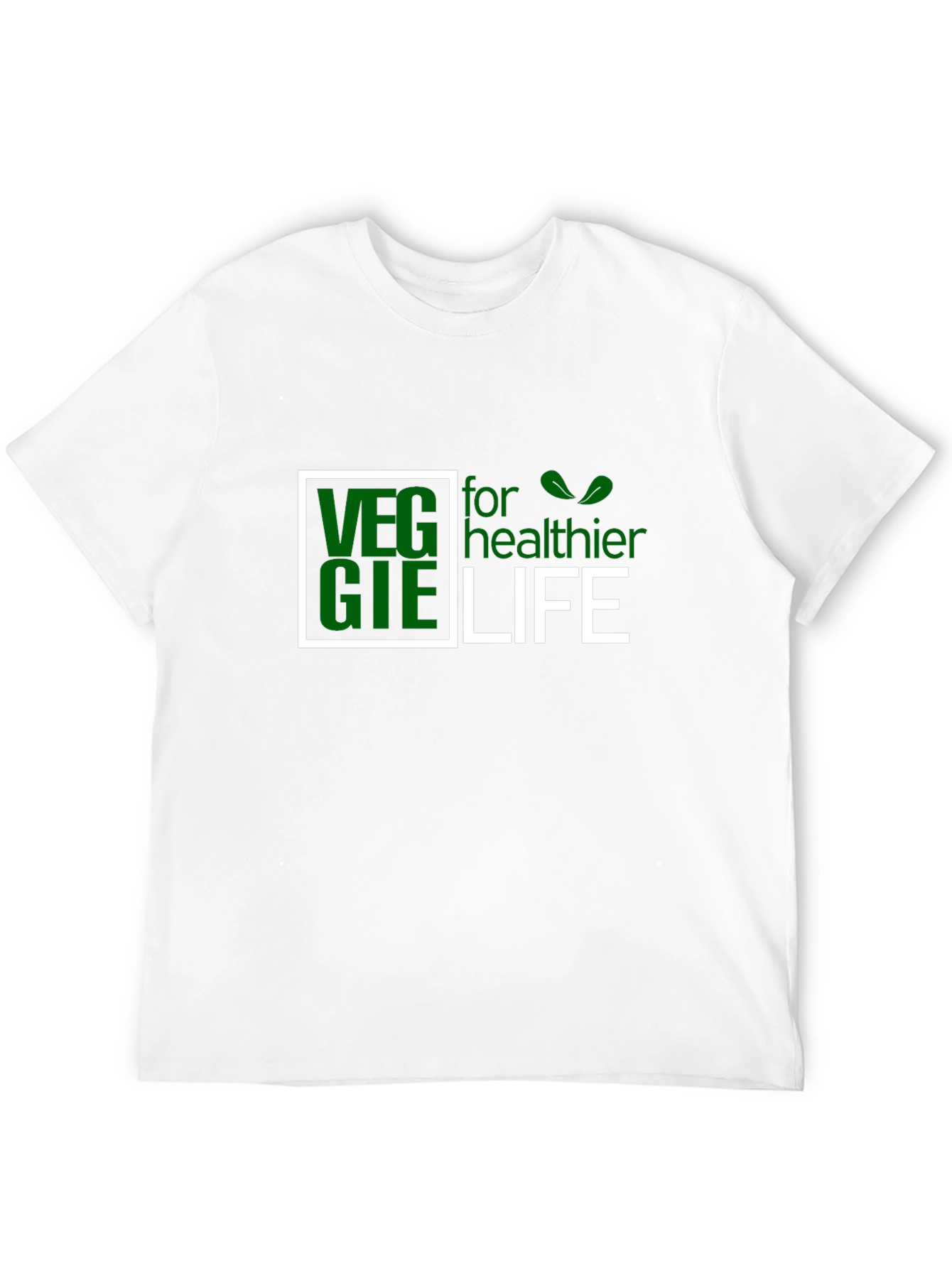 Veggie for Healthier Life Black T-Shirt
