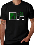 Veggie for Healthier Life Black T-Shirt