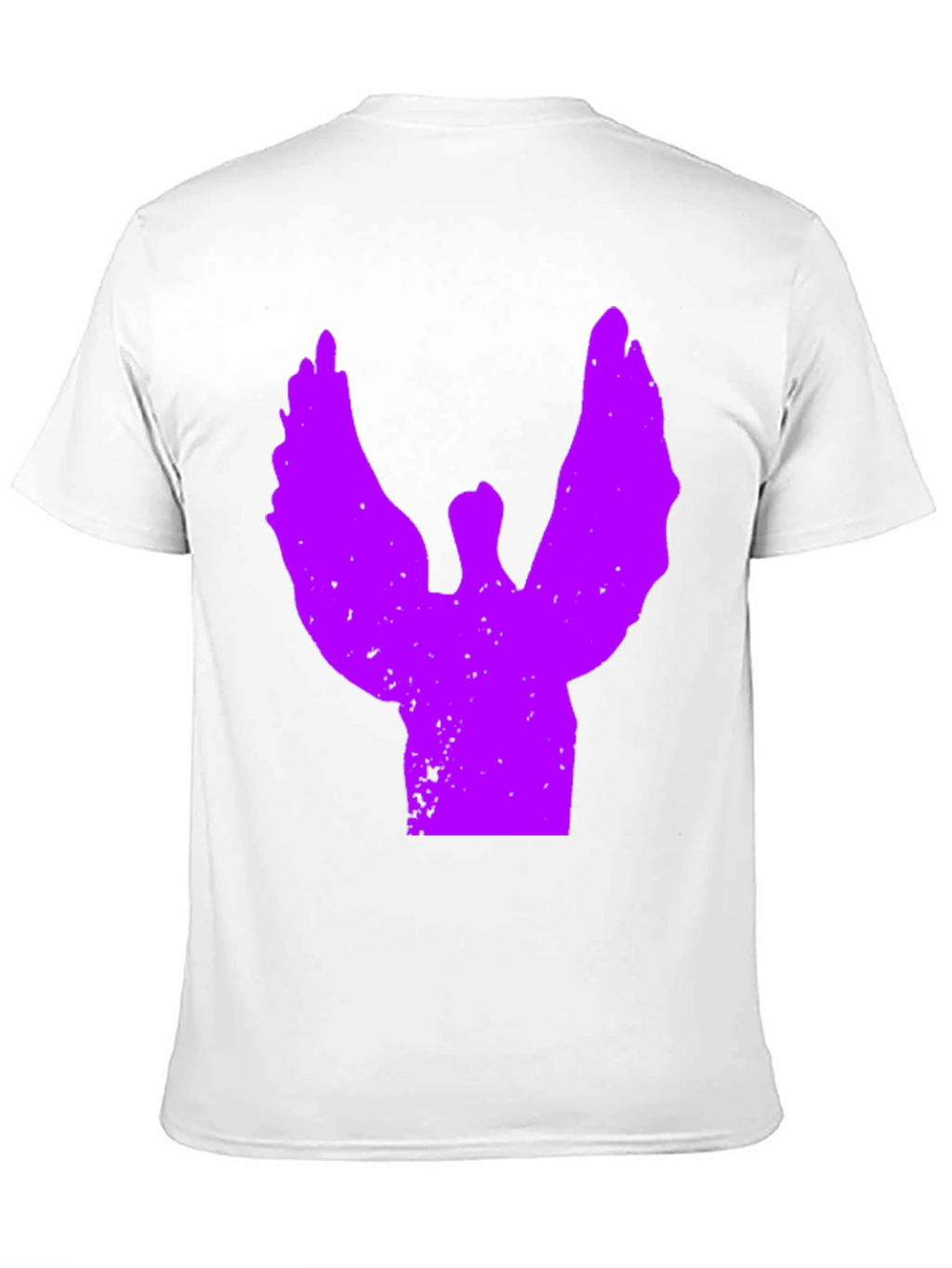 Black T-Shirt with Purple Angel Graphic