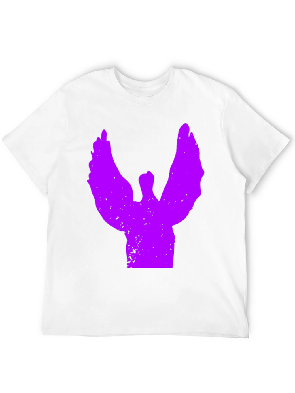Black T-Shirt with Purple Angel Graphic