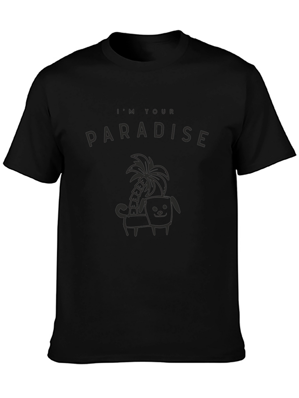 Im Your Paradise Black Graphic Tee