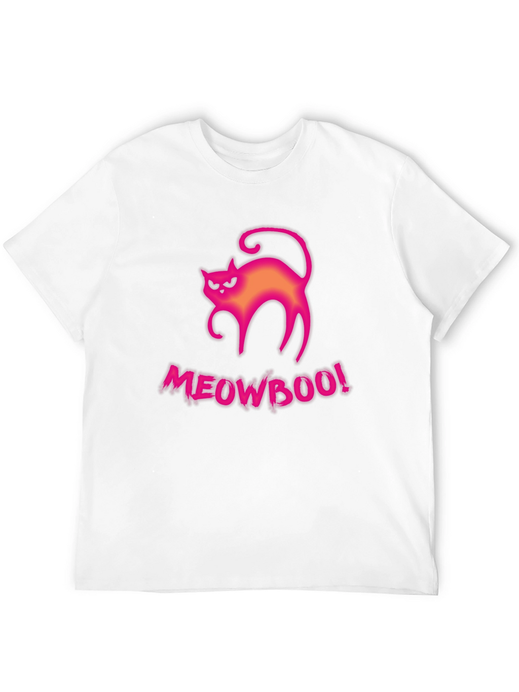 Meowboo! Halloween Cat Graphic Tee - Black Cotton