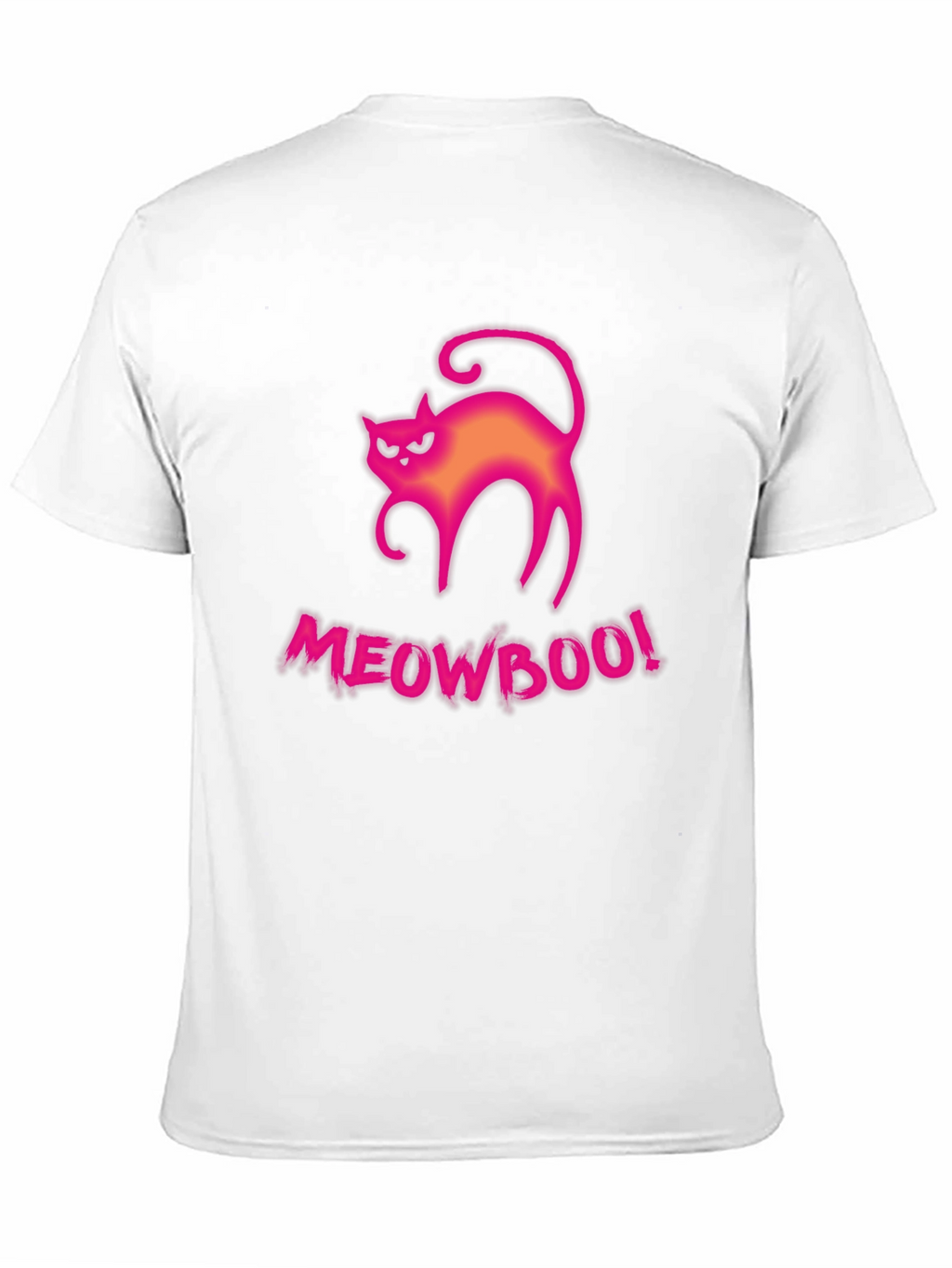 Meowboo! Halloween Cat Graphic Tee - Black Cotton