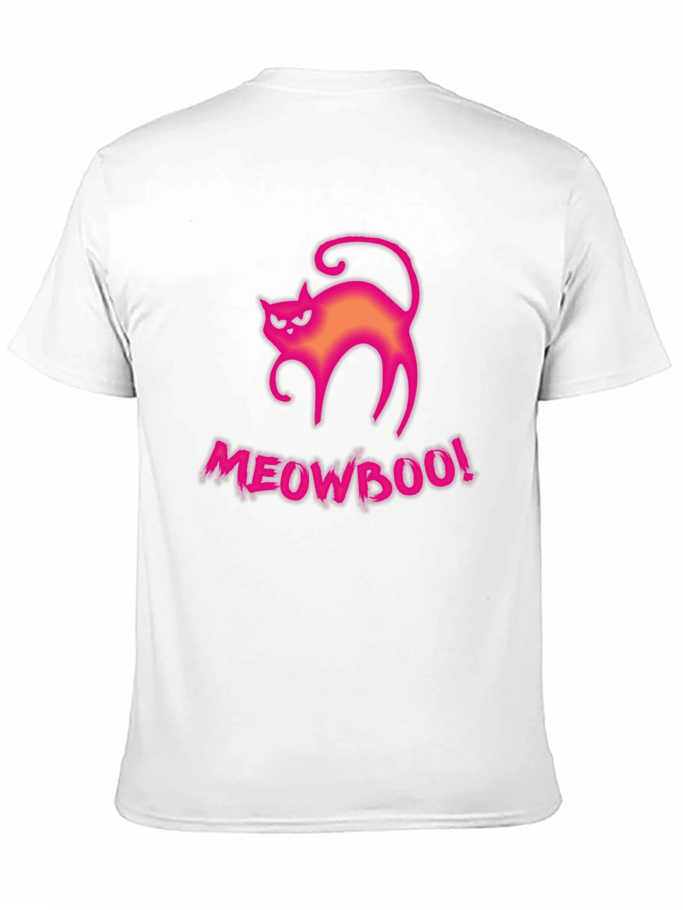 Meowboo! Halloween Cat Graphic Tee - Black Cotton