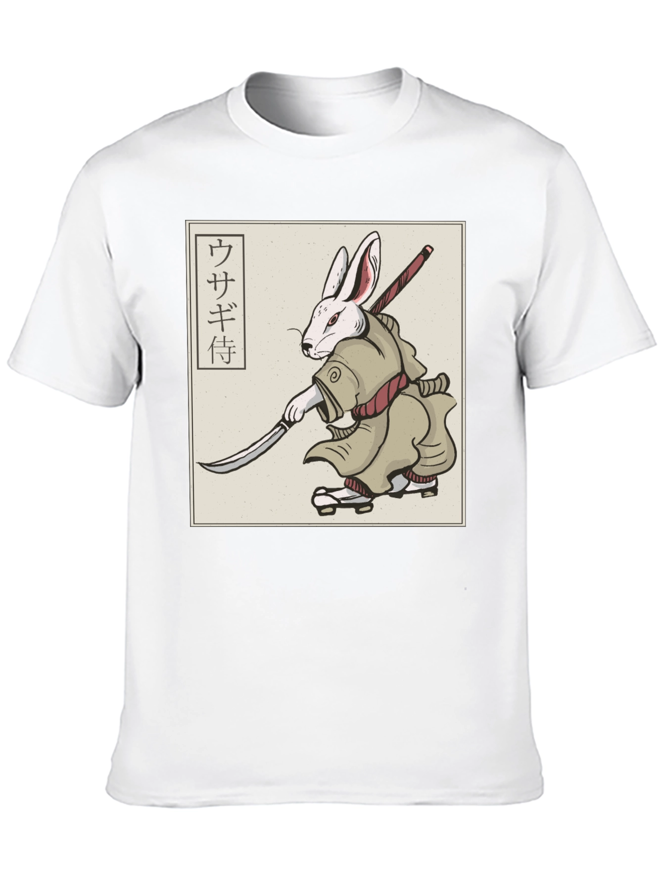 Rabbit Samurai T-Shirt - Black Graphic Tee