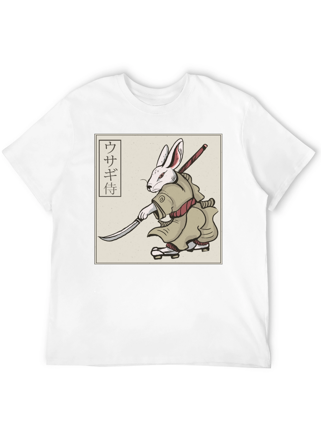 Rabbit Samurai T-Shirt - Black Graphic Tee