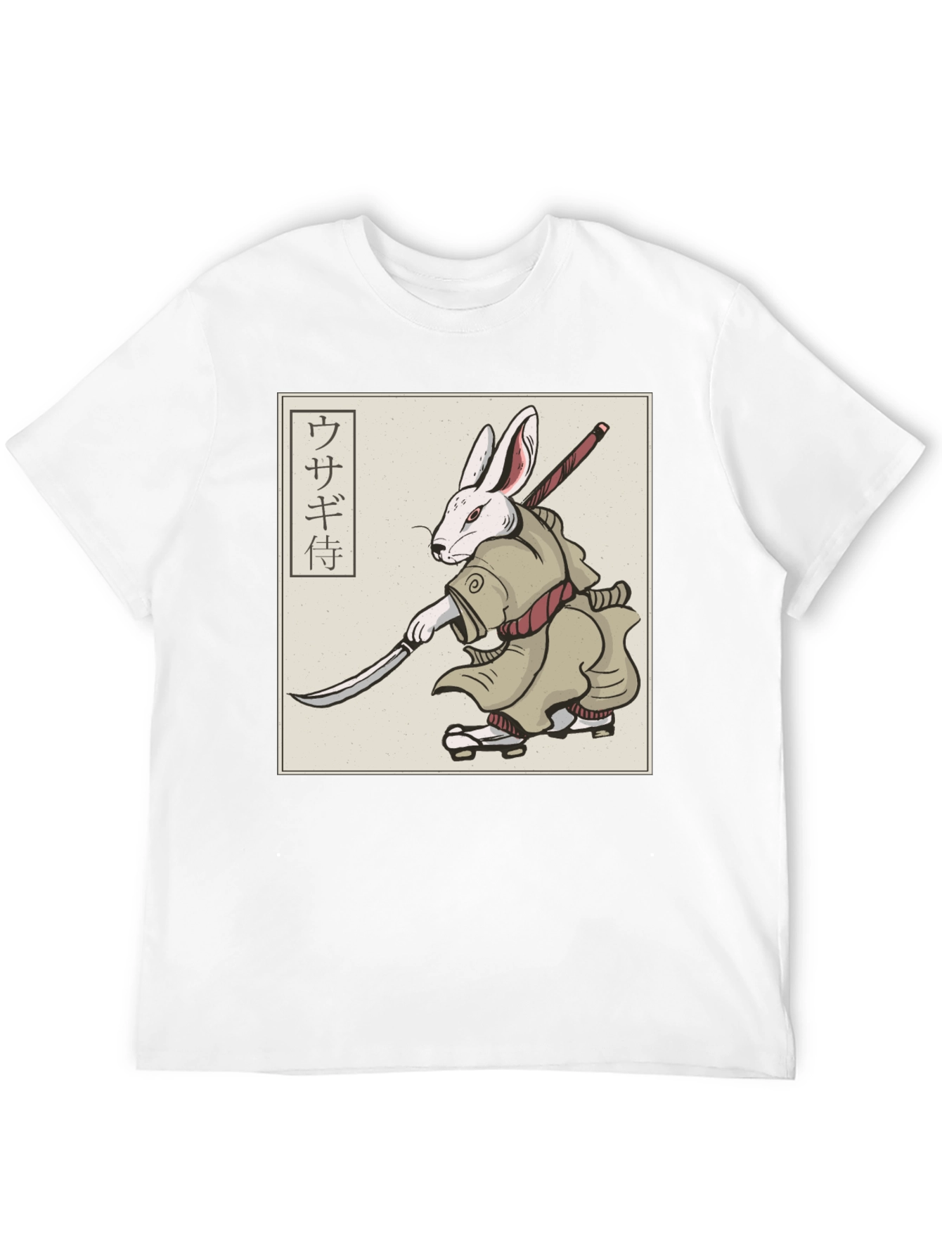 Rabbit Samurai T-Shirt - Black Graphic Tee