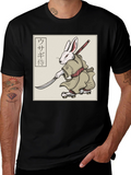 Rabbit Samurai T-Shirt - Black Graphic Tee