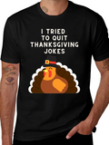 Funny Thanksgiving Jokes T-Shirt Turkey Pilgrim