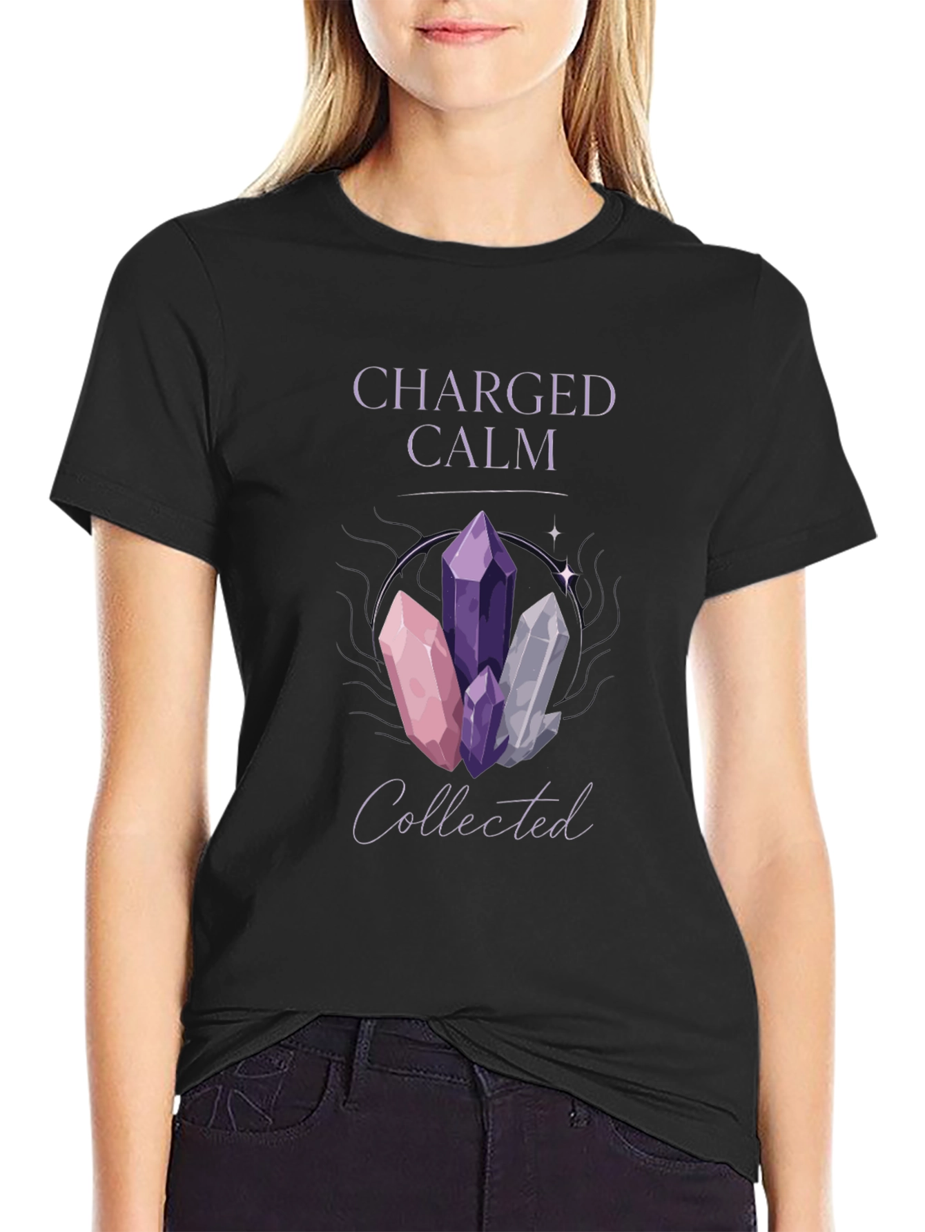 Charged Calm Collected Crystal T-Shirt