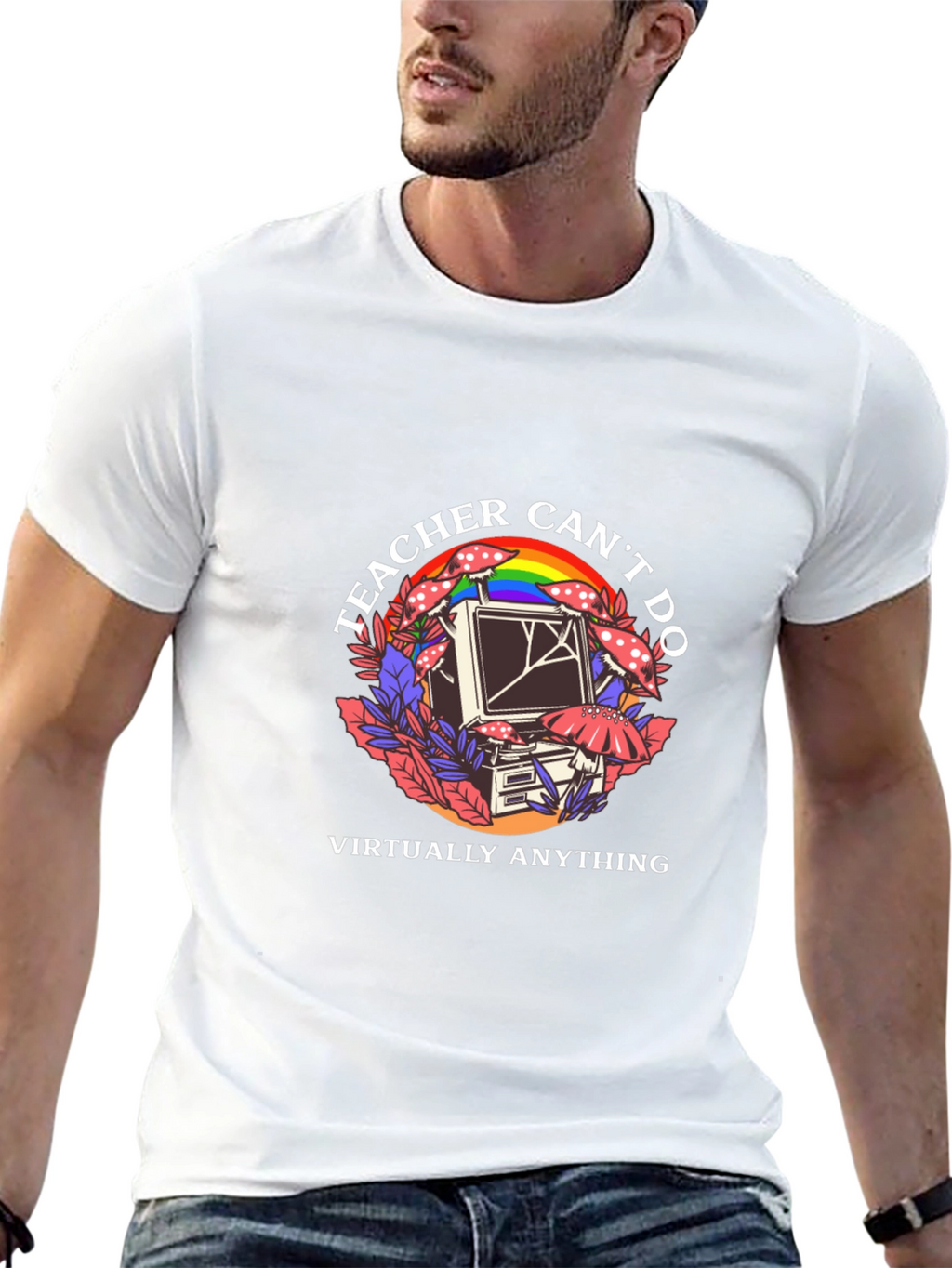 Teacher Cant Do Virtually Anything Black Tee