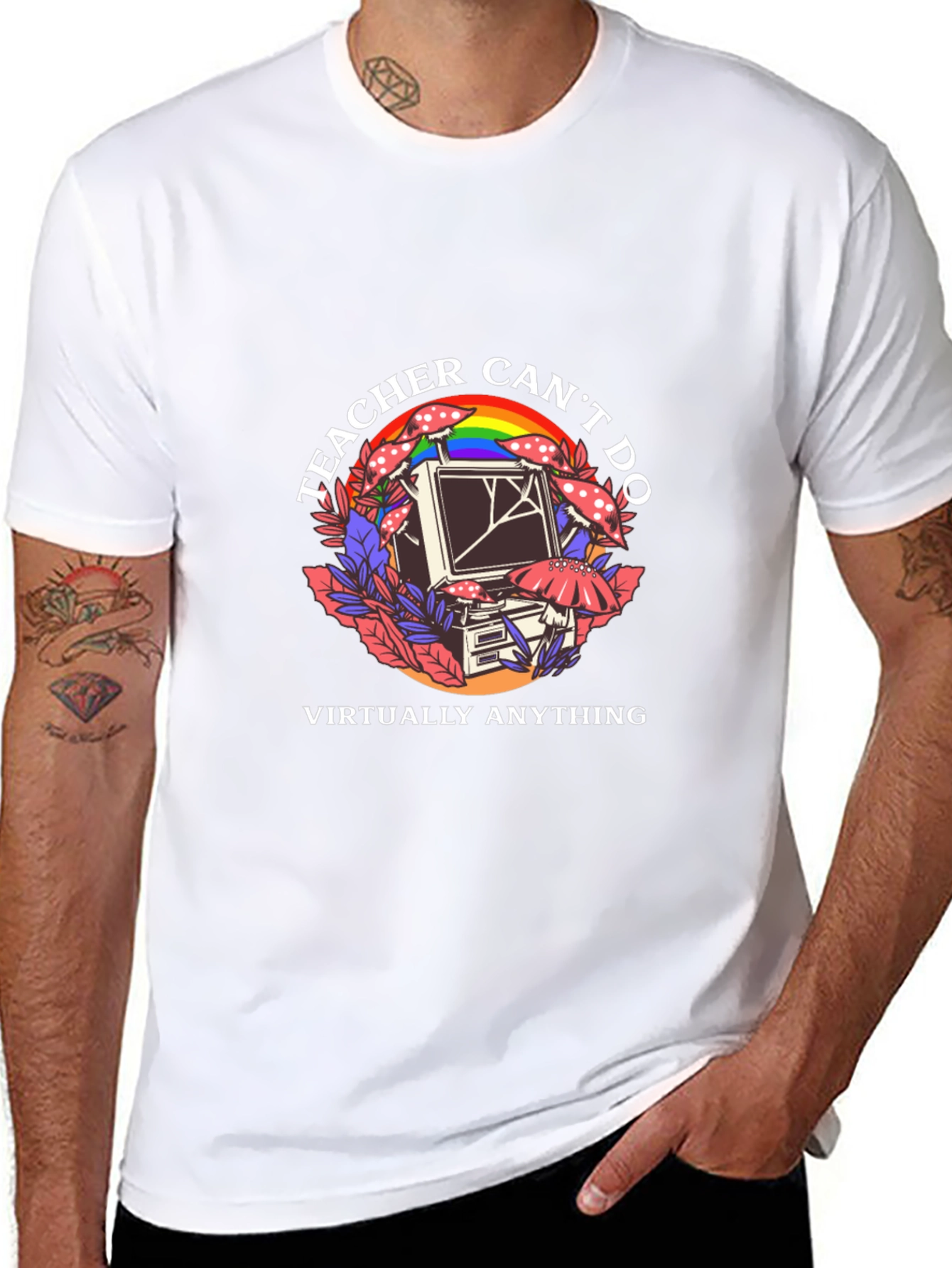 Teacher Cant Do Virtually Anything Black Tee
