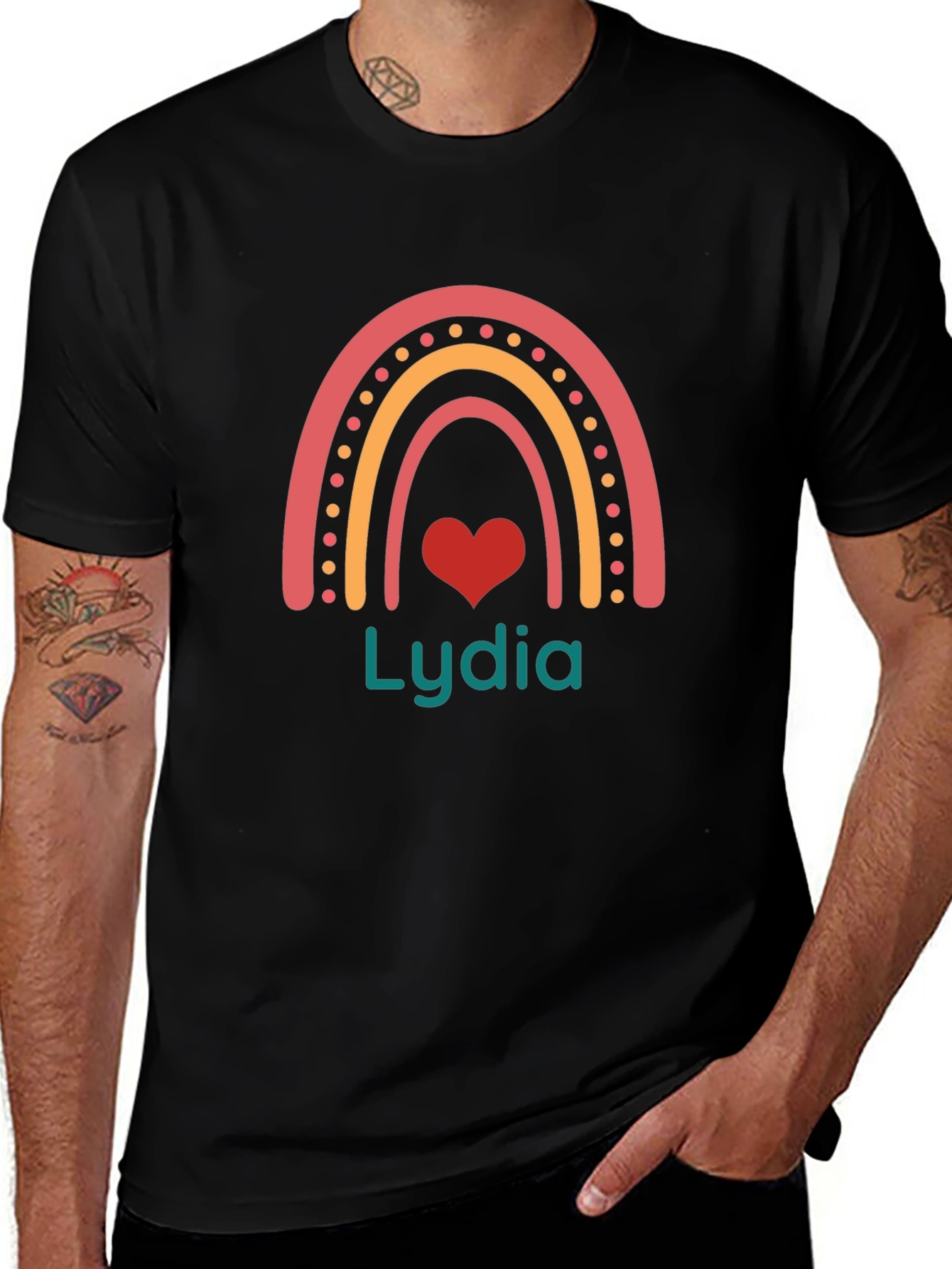Lydia Rainbow Heart T-Shirt