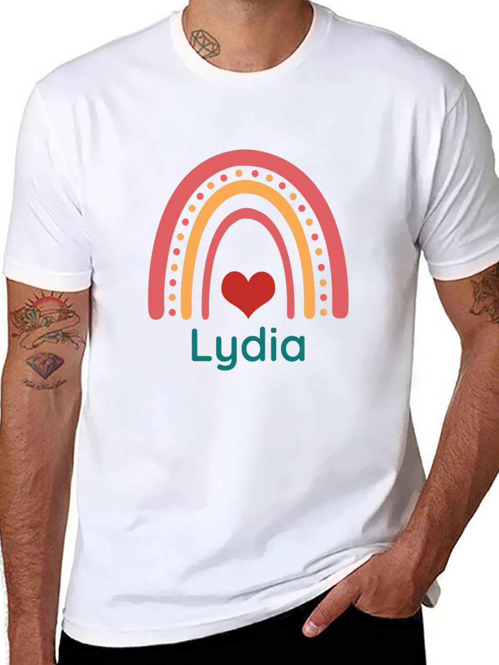 Lydia Rainbow Heart T-Shirt