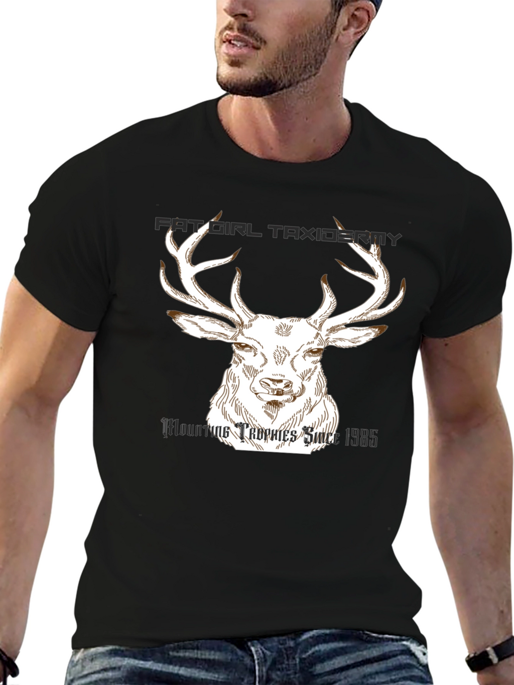 Fat Girl Taxidermy Deer T-Shirt
