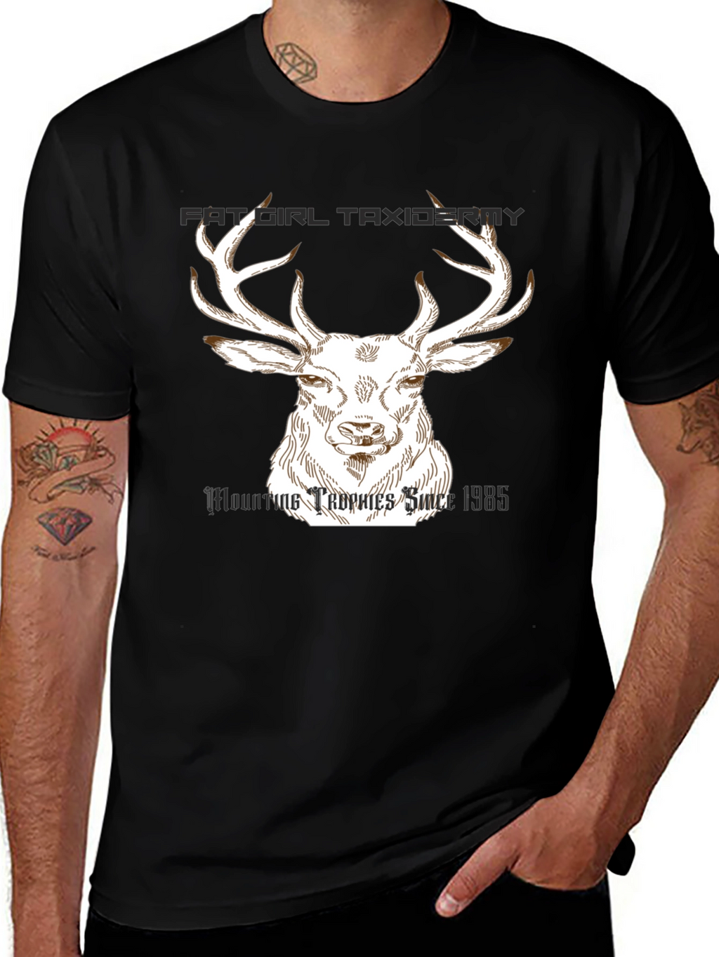 Fat Girl Taxidermy Deer T-Shirt