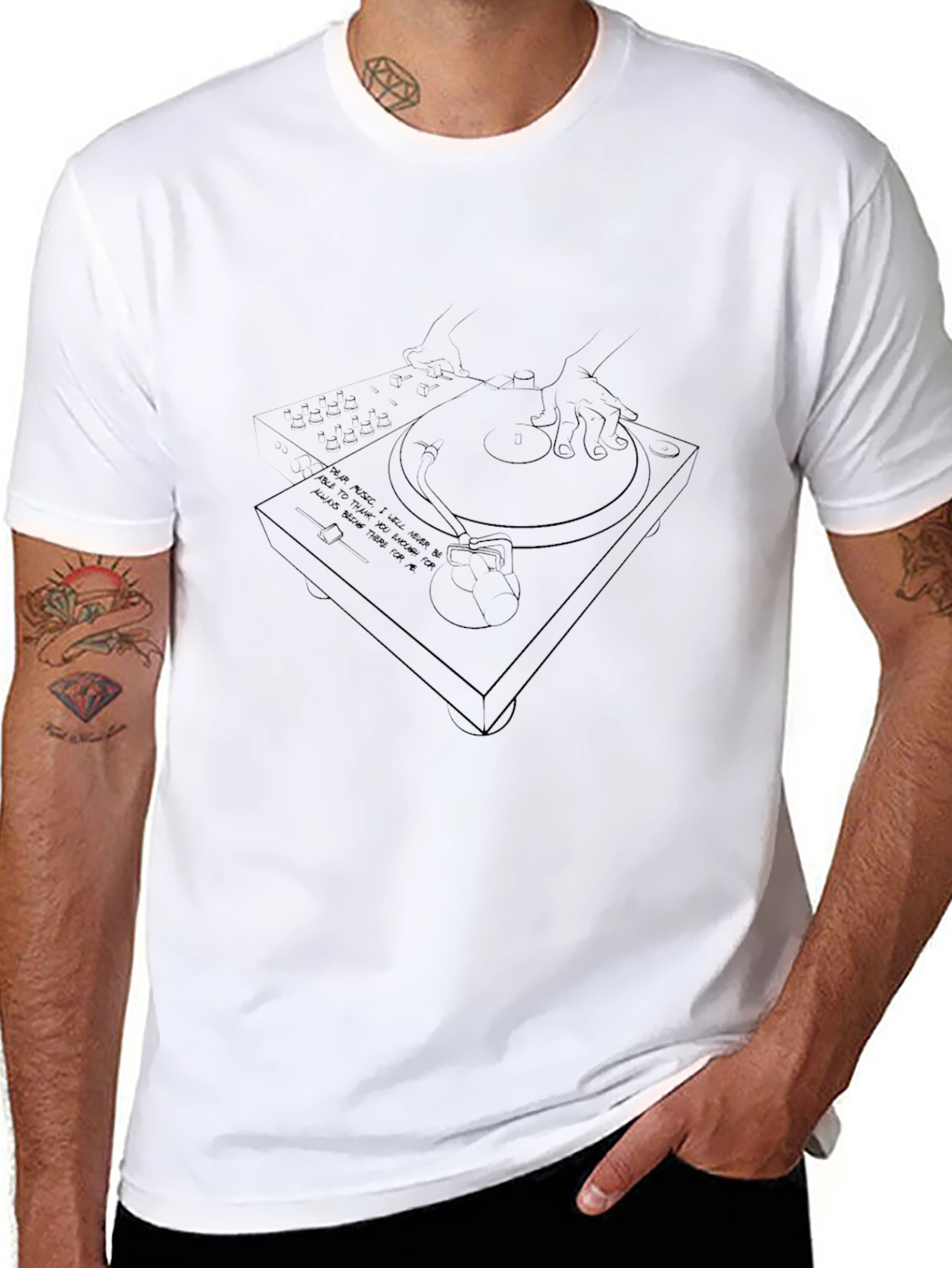 DJ Turntable T-Shirt - Music Lover Tee