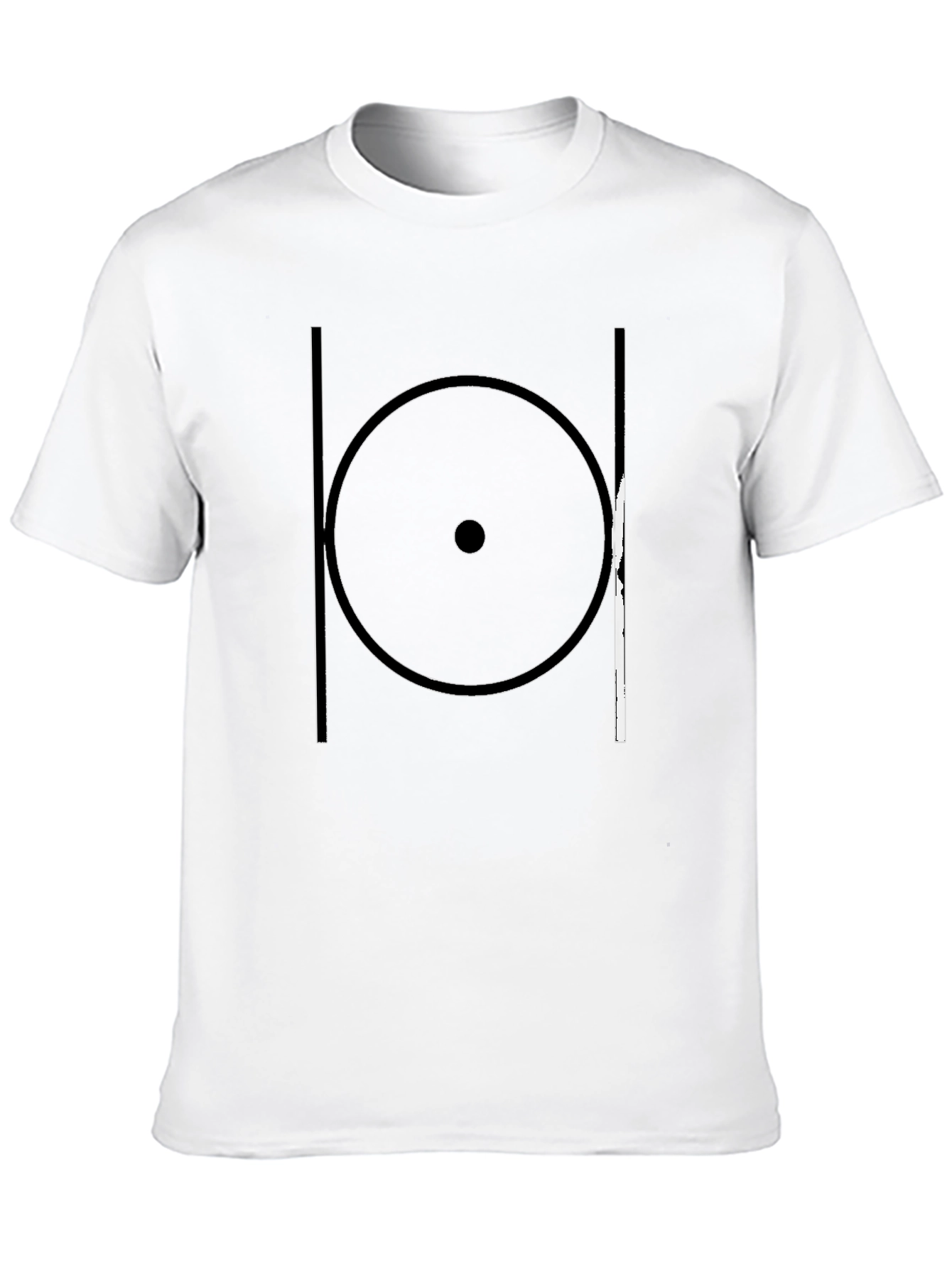 Geometric Circle Graphic Black T-Shirt