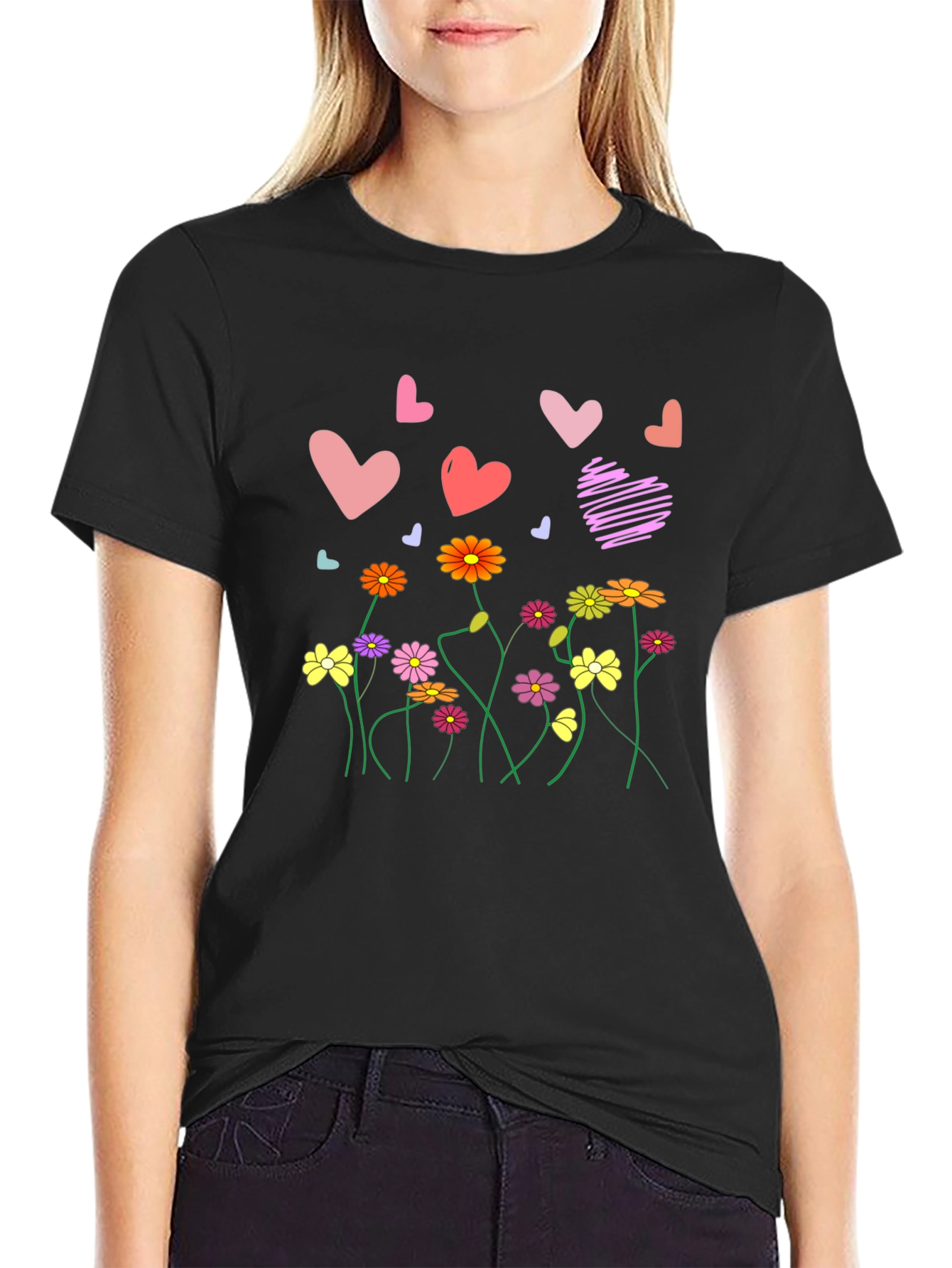 Floral Heart T-Shirt - Express Your Love in Style!
