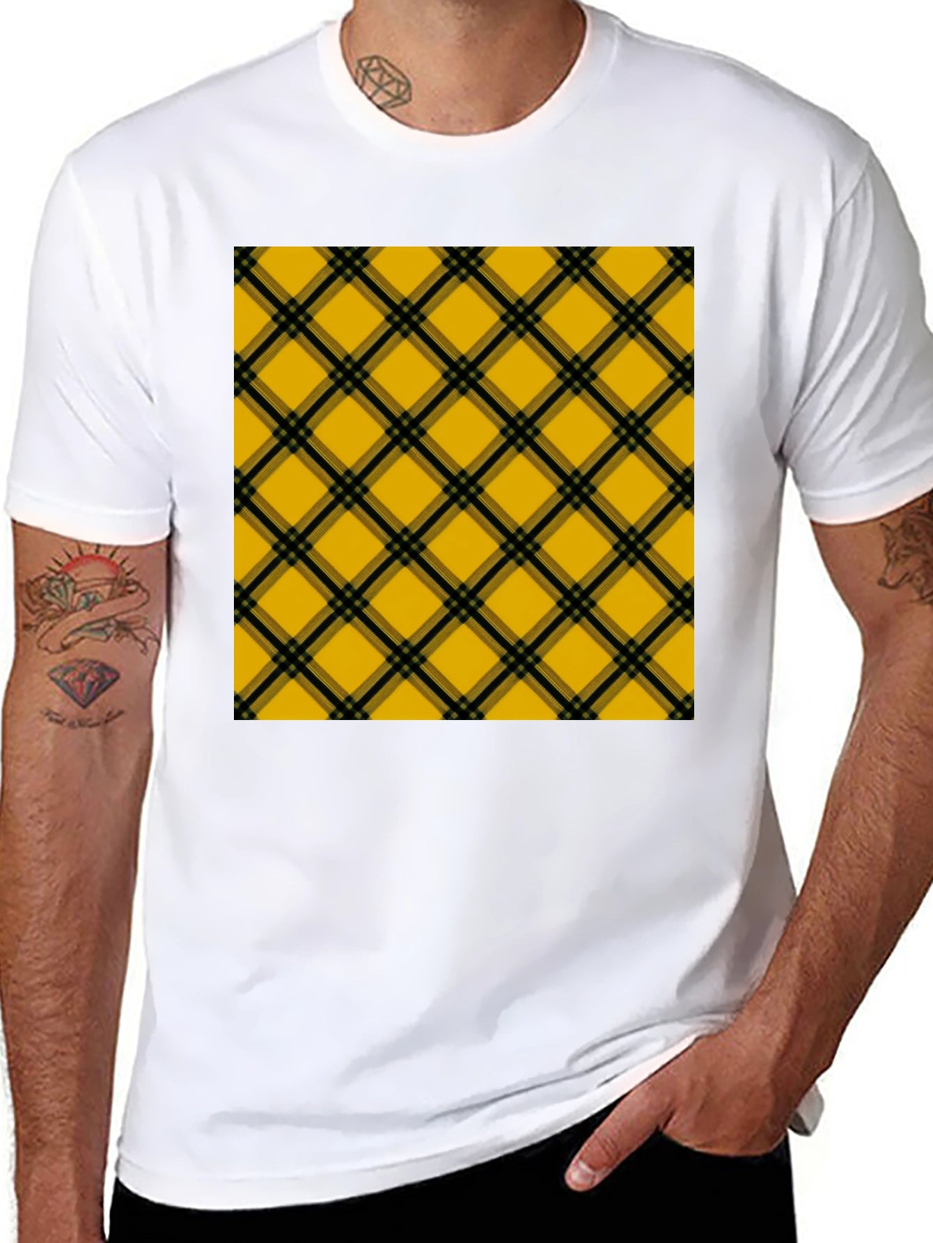 Plaid T-Shirt - Stylish Casual Wear