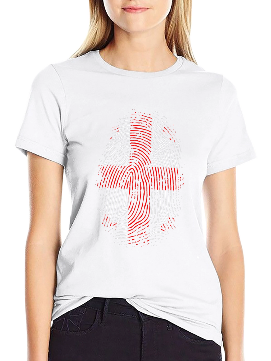England Flag Fingerprint Graphic T-Shirt