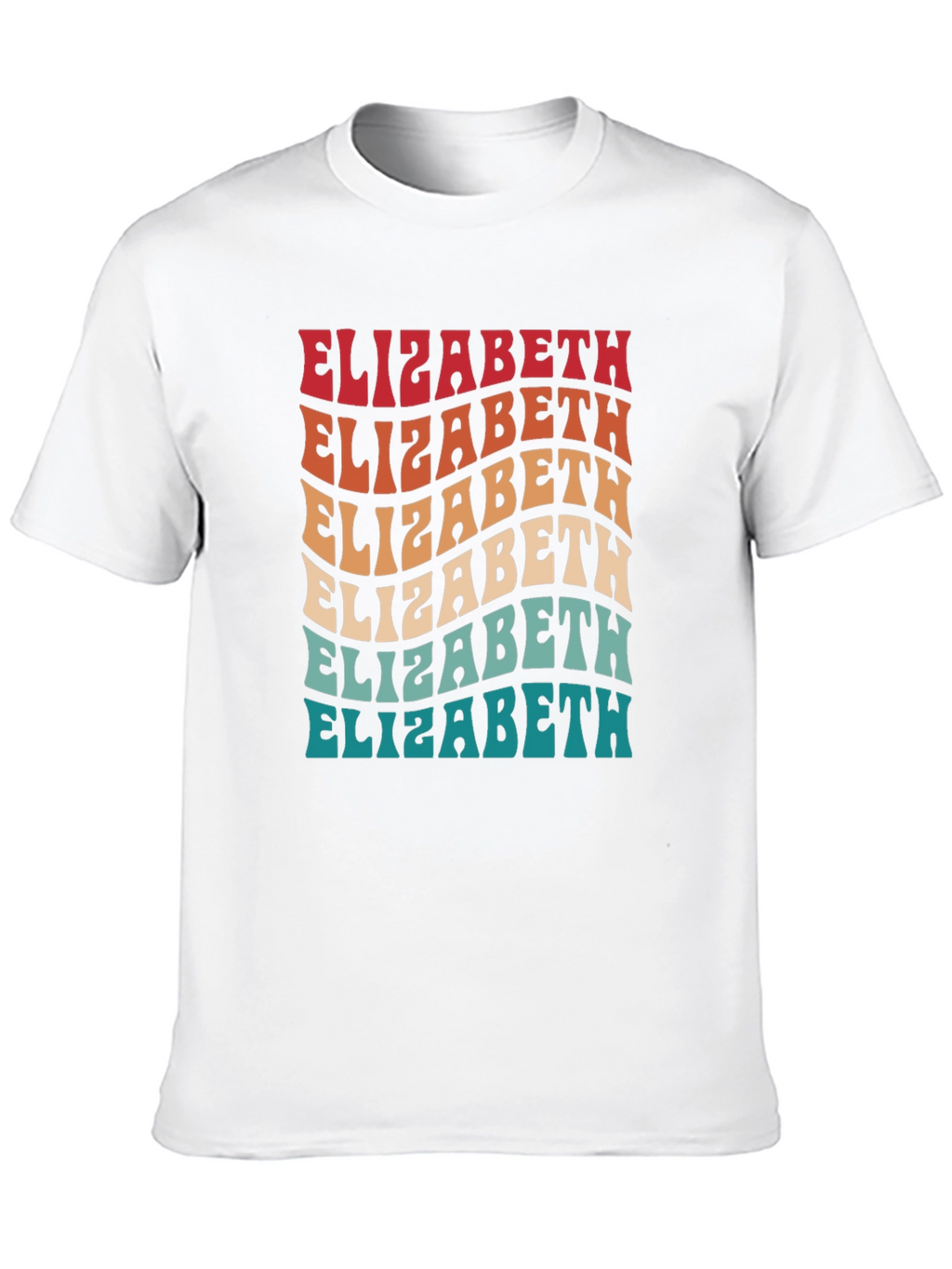 Retro Elizabeth Name T-Shirt - Trendy Personalized Style