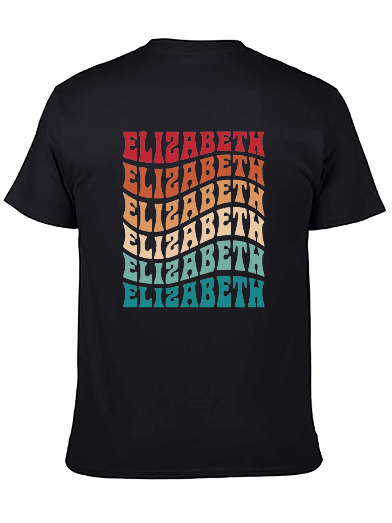 Retro Elizabeth Name T-Shirt - Trendy Personalized Style