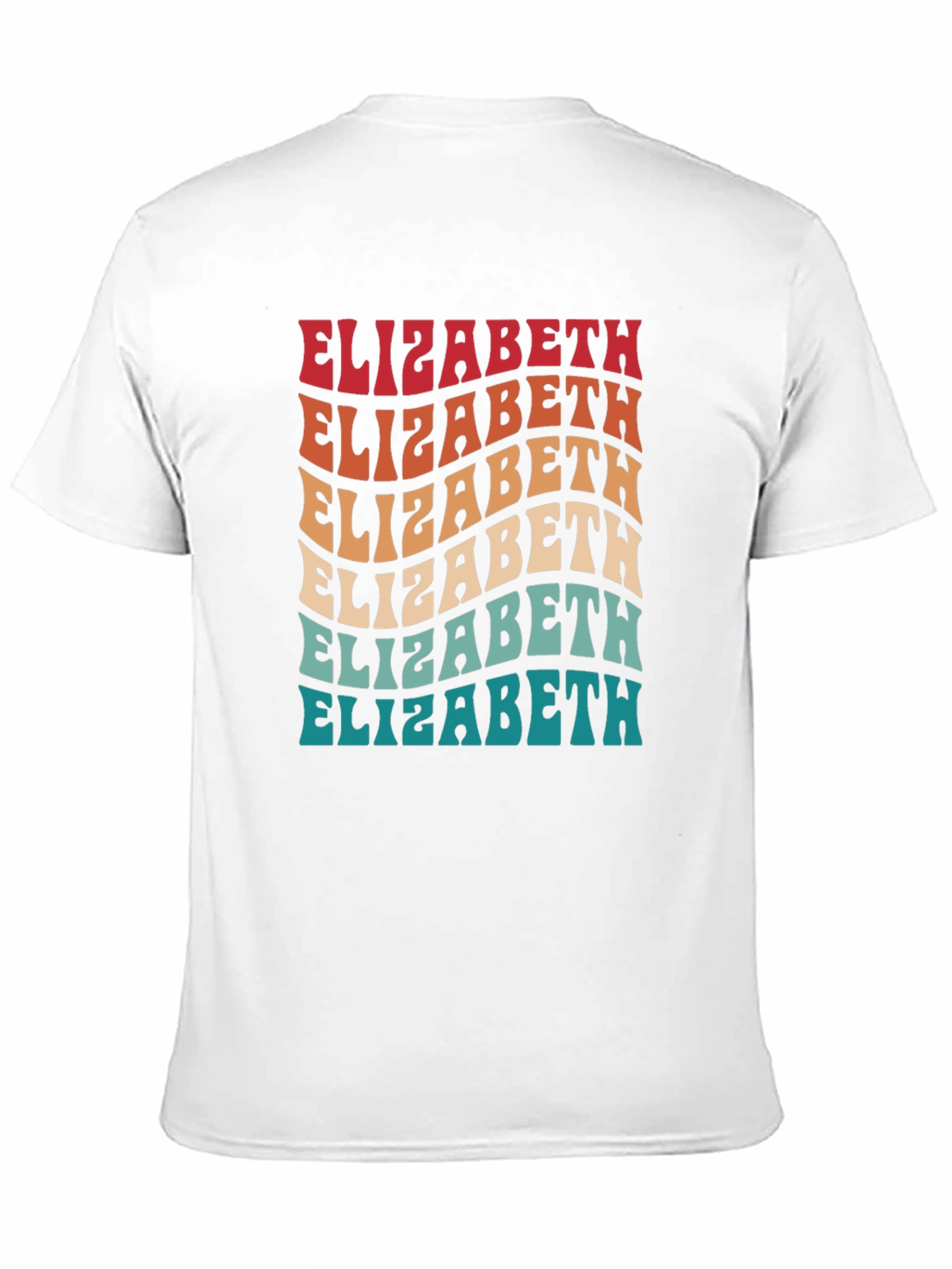 Retro Elizabeth Name T-Shirt - Trendy Personalized Style