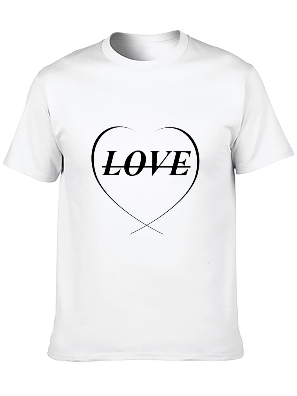 Love Heart Graphic T-Shirt - Black