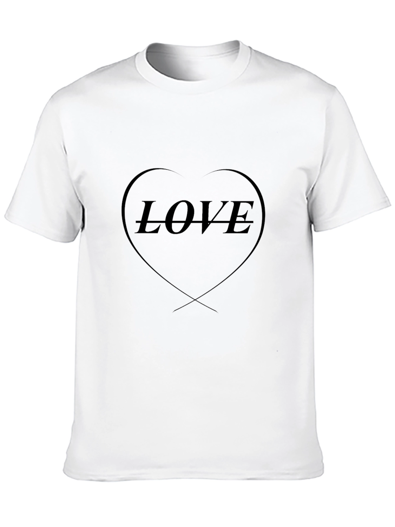Love Heart Graphic T-Shirt - Black