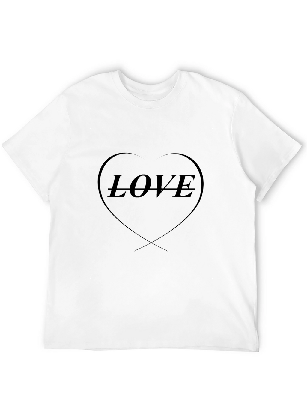 Love Heart Graphic T-Shirt - Black