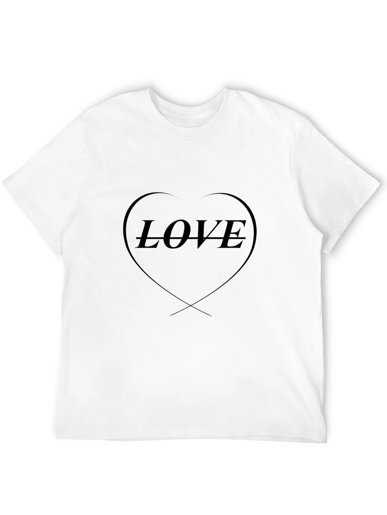Love Heart Graphic T-Shirt - Black