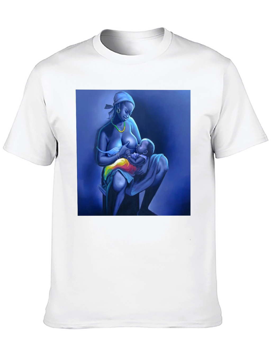 Breastfeeding Art Black T-Shirt