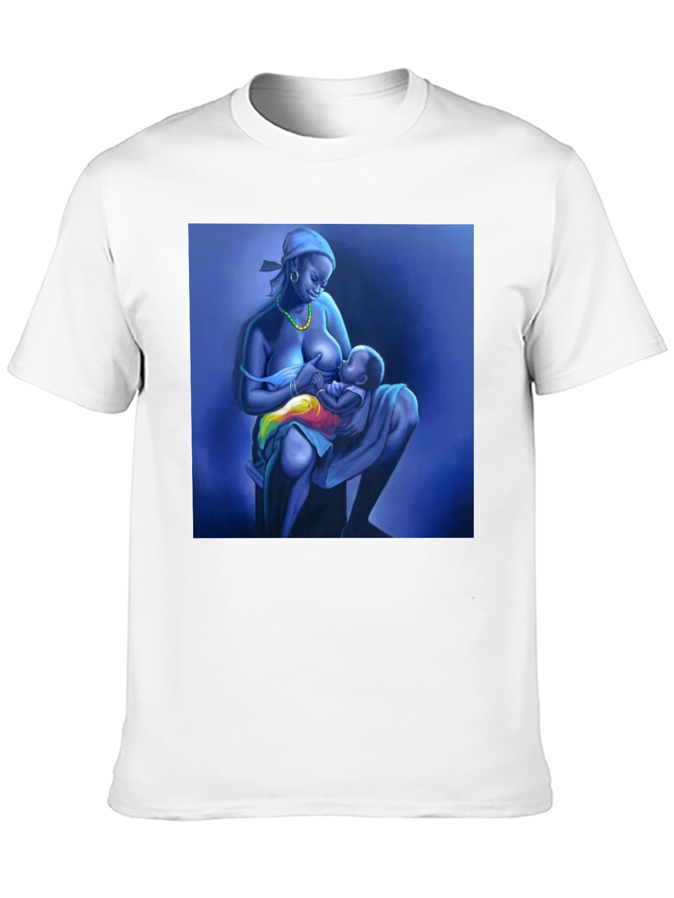 Breastfeeding Art Black T-Shirt