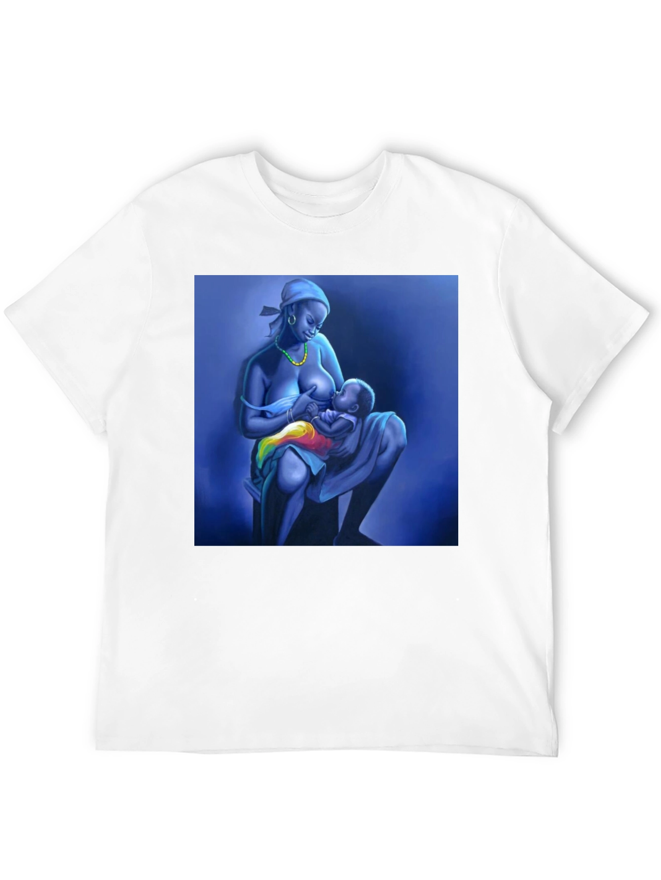 Breastfeeding Art Black T-Shirt