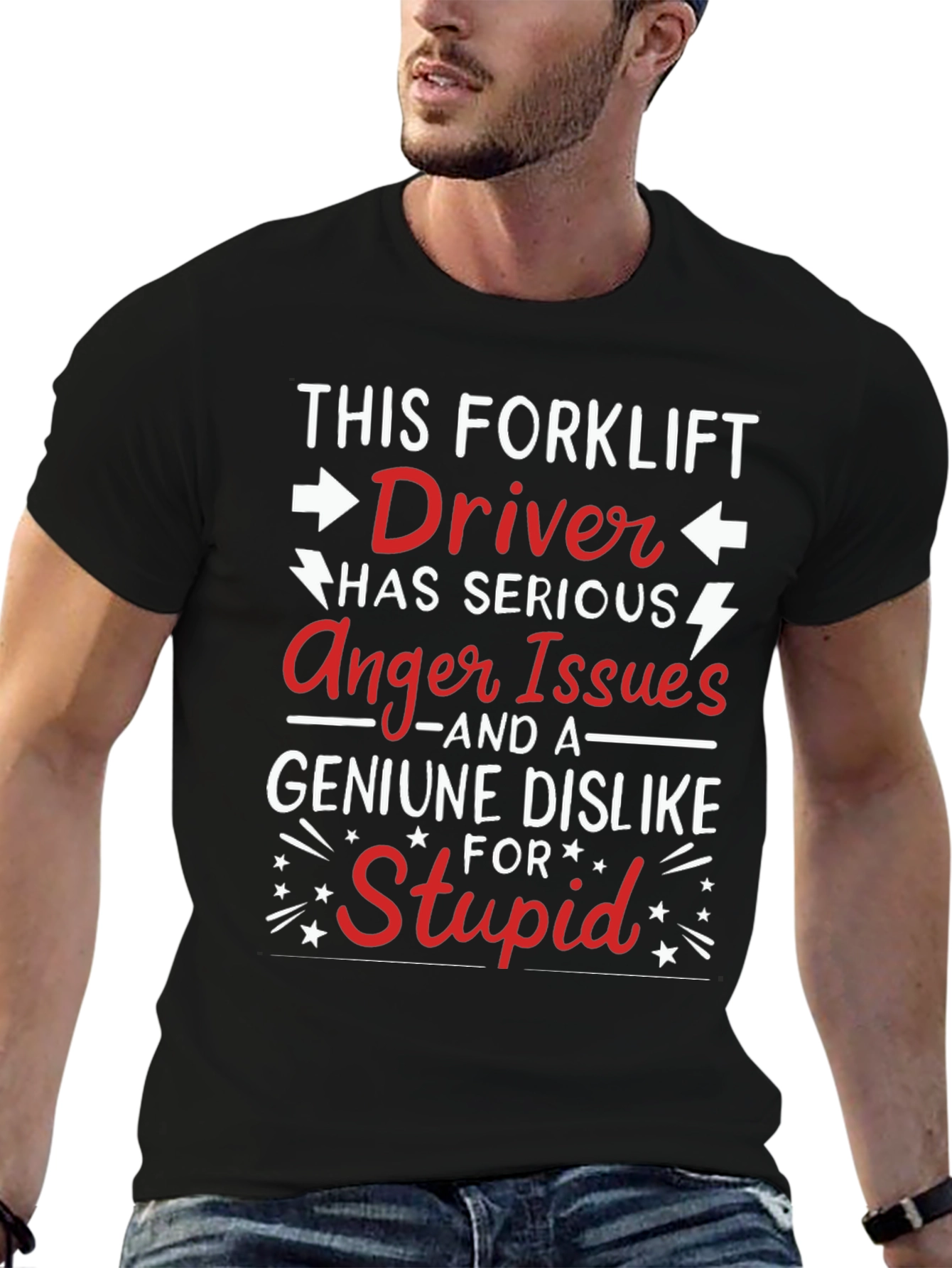 Funny Forklift Driver Anger Issues T-Shirt