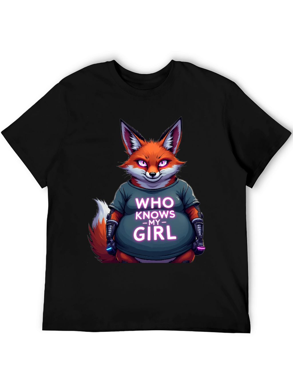 Fox Graphic T-Shirt - Who Knows My Girl Design