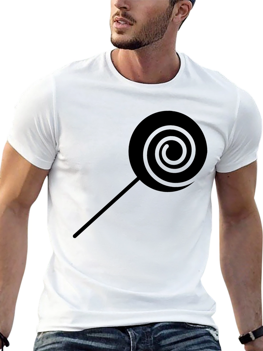 Lollipop Graphic Tee - Black Casual Shirt
