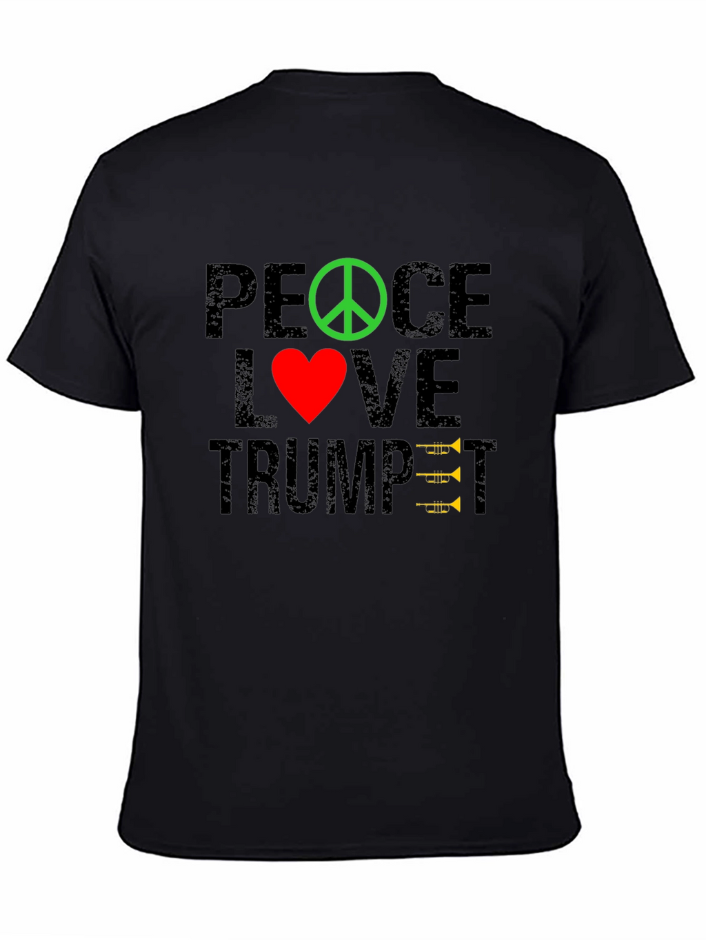 Peace Love Trumpet T-Shirt - Music Lover Tee