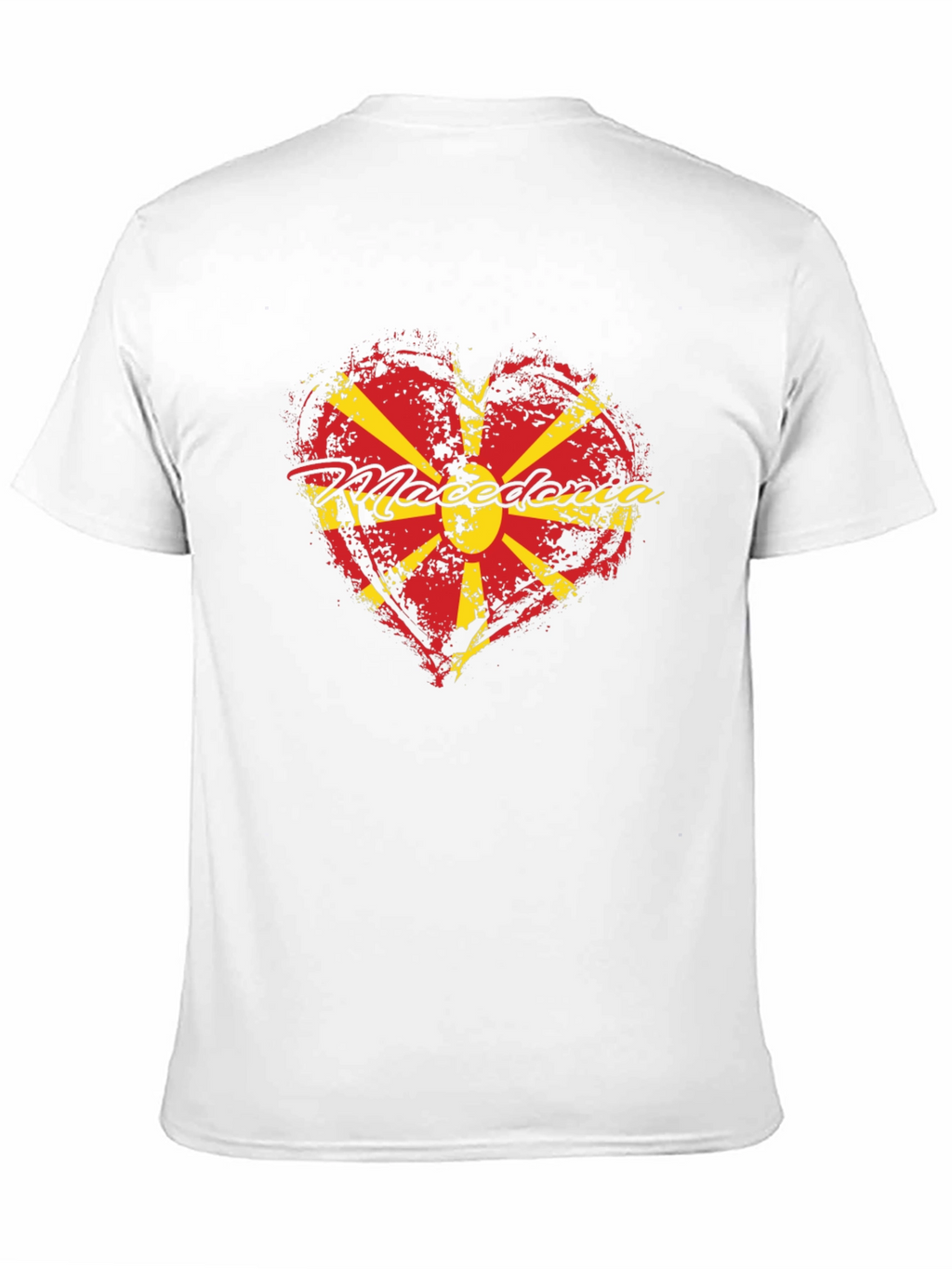 Macedonia Heart Flag T-Shirt - Black