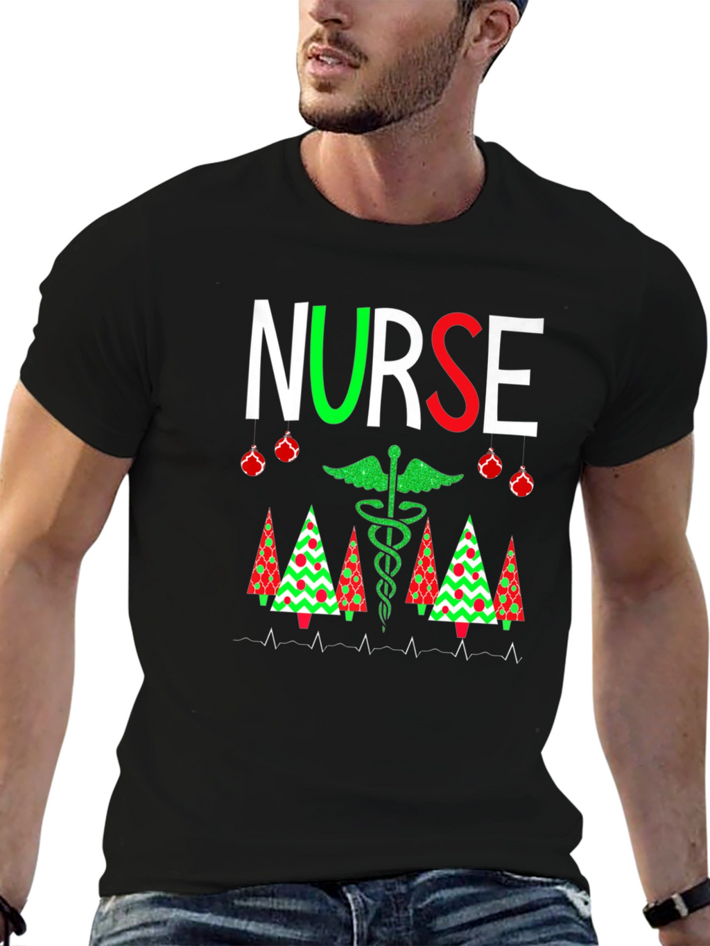 Festive Nurse Christmas T-Shirt