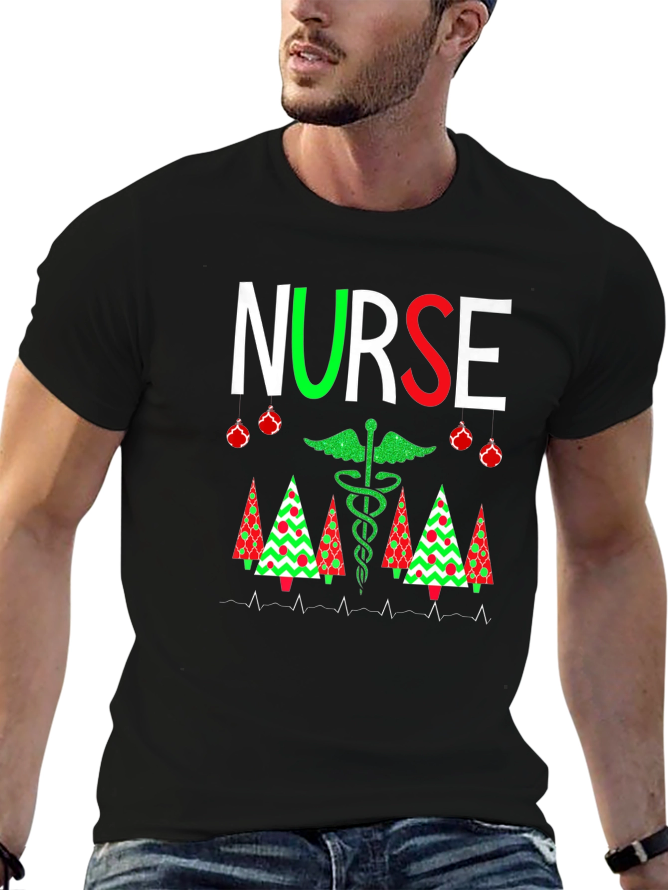 Festive Nurse Christmas T-Shirt